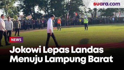 Presiden Jokowi dan Rombongan Lepas Landas Menuju Lampung Barat