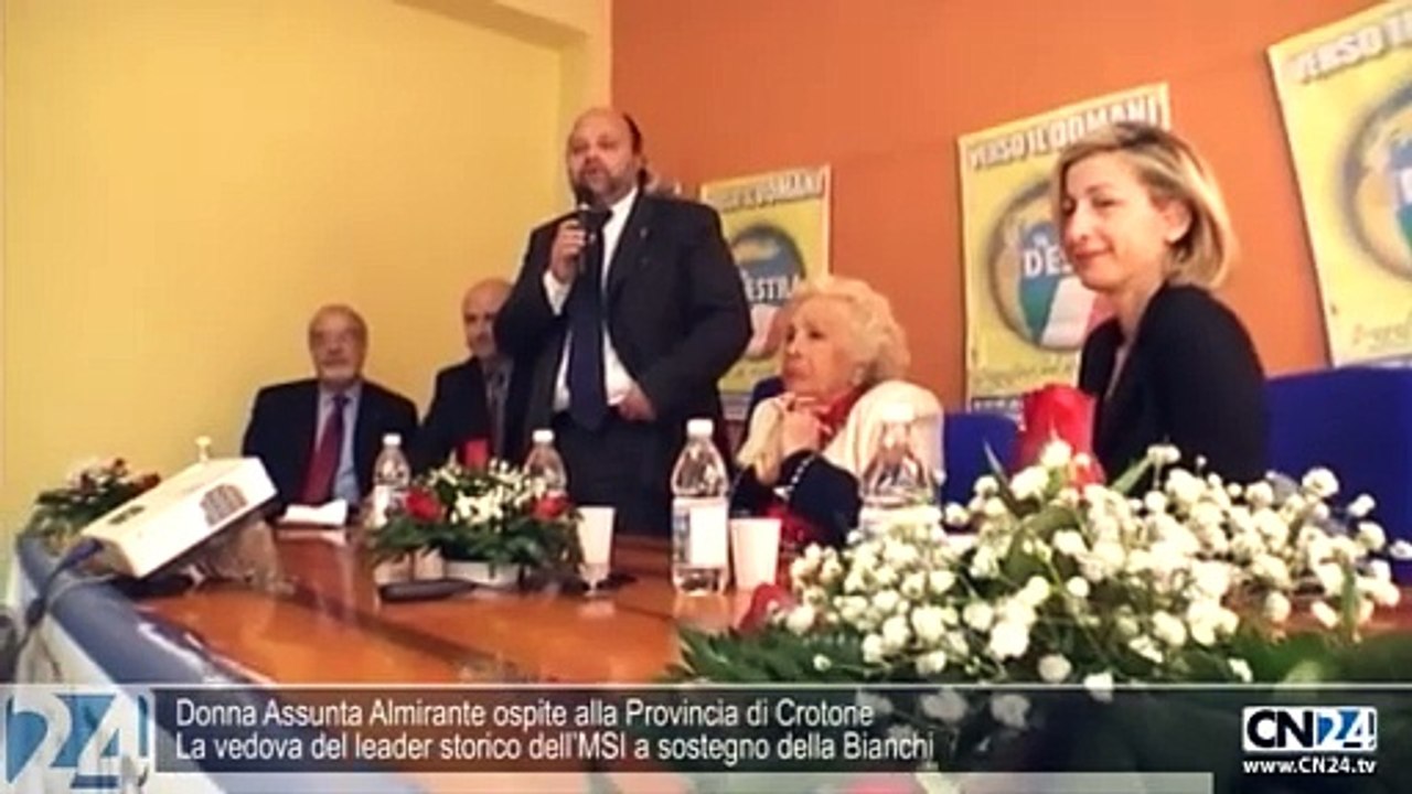 Donna Assunta Almirante ospite alla Provincia di Crotone