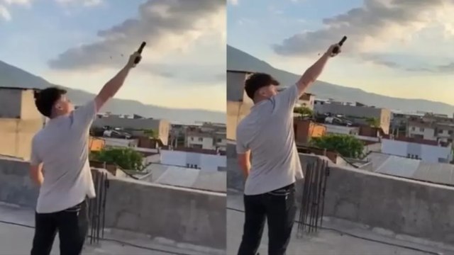 Havaya silahla ateş edip, sosyal medyada paylaşan 18 yaşındaki şüpheli yakalandı