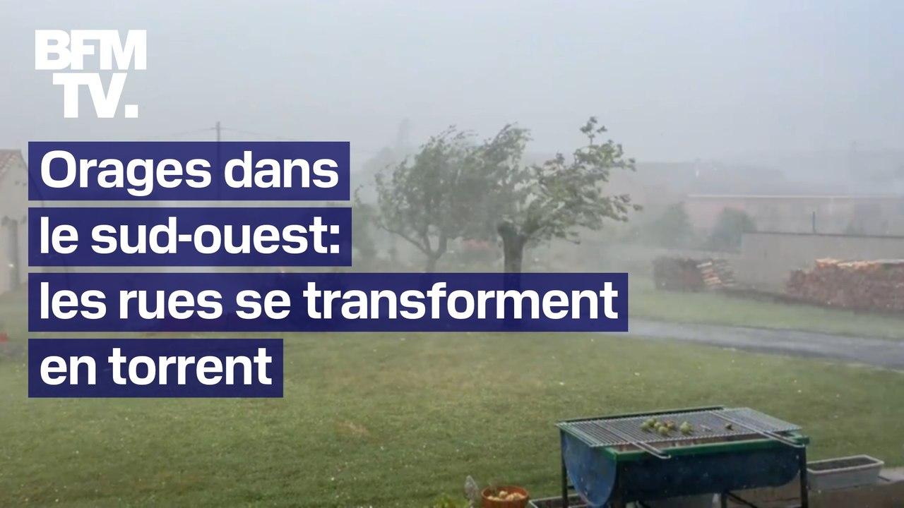 Orages de grêles, rues inondées: les images des orages dans le sud-ouest