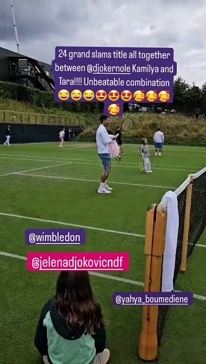 Le tennisman serbe a passé un beau moment avec sa fille Tara et Kamilya, la fille de Marion Bartoli