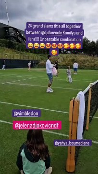 Le tennisman serbe a passé un beau moment avec sa fille Tara et Kamilya, la fille de Marion Bartoli
