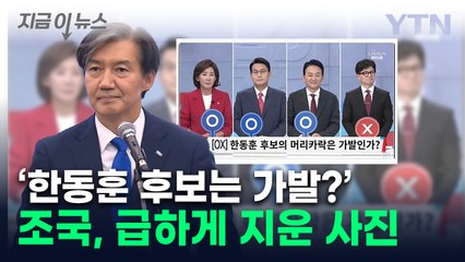 "가발은 죄 아냐"...조작 사진에 낚인 조국, 급하게 삭제 [지금이뉴스] / YTN