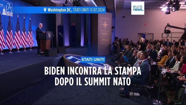Biden chiude il summit Nato tra sostegno a Kiev e gaffe: confonde Zelensky con Putin