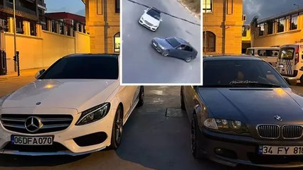 Arnavutköy’de trafikte biri drift yaptı, diğeri inip video çekti