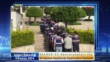 KALKAN-23 Operasyonları İle 63 Göçmen Kaçakçılığı Organizatörü Yakalandı