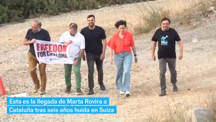Rovira ya está en Cataluña tras cruzar la frontera y se dirige a un acto de bienvenida