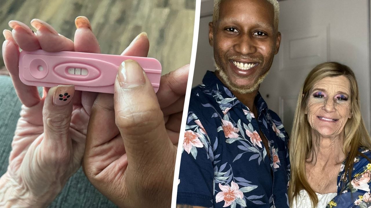 Couple with 37 year age gap have revealed the gender of their first baby together