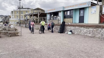 NCI flag leaves Teignmouth by bicycle
