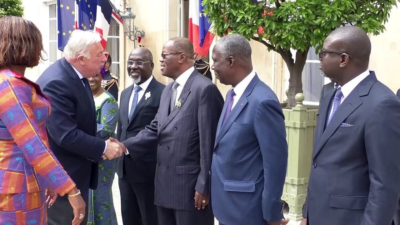 En mission à Paris Kandia échange avec son homologue Français Gérard Larcher au Palais du Luxembourg