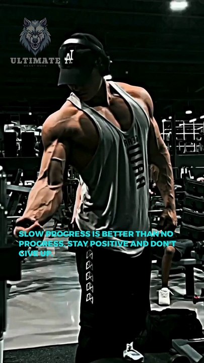 Remember, slow progress is still progress!  Every step you take brings you closer to your goals. Keep pushing, stay positive, and don't give up. Watch this motivational workout video to stay inspired on your fitness journey.  #slowprogress  #staypositiv