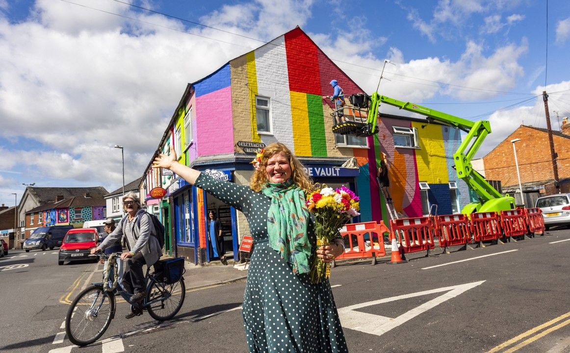 Artist who revamps towns with colour has transformed high street ...