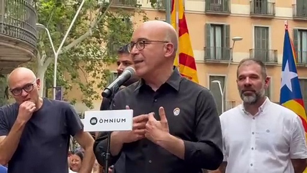 Oriol Soler a l'acte d'Òmnium Cultural