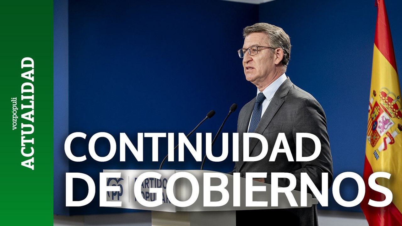 Feijóo asegura la continuidad de los gobiernos rotos: "Mi adversario es Pedro Sánchez, no Abascal"