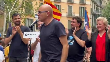 Xavier Vendrell a l'acte d'Òmnium Cultural