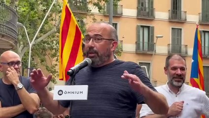 Josep Campmajó a l'acte d'Òmnium