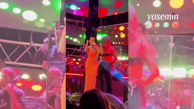 Yıldız Tilbe o konsere damga vurdu: Ebru Gündeş'in sahnesine çıktı! Birlikte göbek attılar