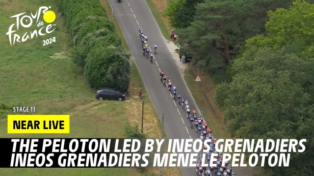 The peloton led by Ineos Grenadiers - Stage 13 - Tour de France 2024