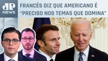 Macron defende Biden após gafes durante discursos; Neitzke e Vilela analisam