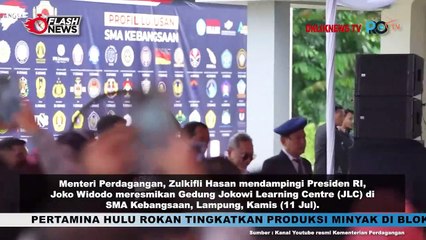 Mendag Zulkifli Hasan Resmikan Jokowi Learning Center (JLC) di SMA Kebangsaan, Lampung