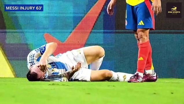 Lionel Messi Injury vs Colombia | Messi in Tears | Copa America 2024 FINAL!