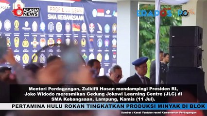 Mendag Zulkifli Hasan Resmikan Jokowi Learning Center (JLC) Di Sma Kebangsaan, Lampung