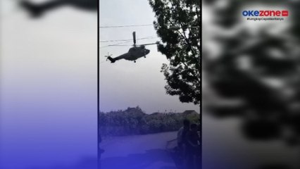 Viral! Helikopter Pengangkut Rombongan Jokowi Rusak Kebun Singkong Warga