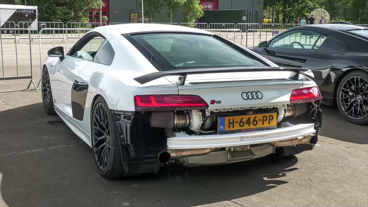 1200HP Twin Turbo Audi R8 V10 Plus - Revs & Accelerations !