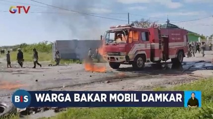 Tolak Eksekusi Lahan, Warga di Deliserdang Nekat Bakar Mobil Damkar dan Ban Bekas