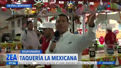 Gerardo Burgoa desayuna en la taquería La Mexicana en Monterrey