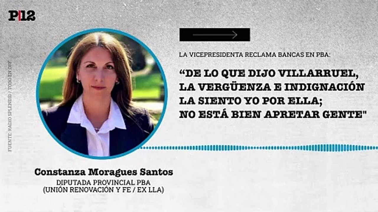 Moragues Santos dijo sentir "vergüenza e indignación" por el apriete a renunciar a su banca que recibió de Villarruel
