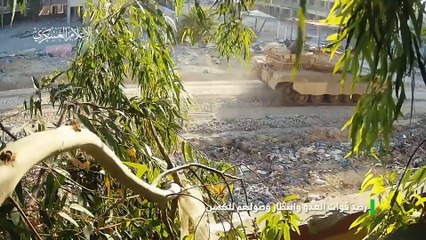 مشاهد من استدراج قوة بجيش الاحتلال لكمين معد مسبقًا داخل حي تل الهوى جنوب غرب مدينة غزة.