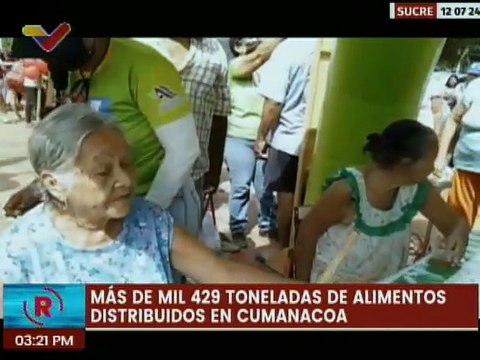 Sucre | Adultos mayores de Cumanacoa son beneficiados con la distribución de combos alimenticios