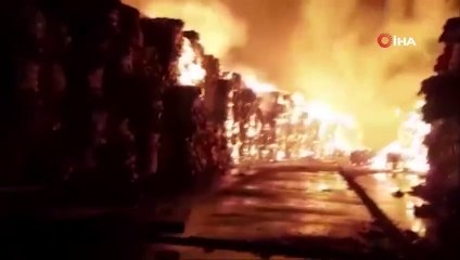 Aydın'da kağıt fabrikasındaki yangın kontrolden çıktı!