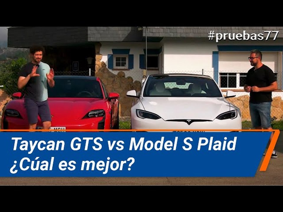 Porsche Taycan GTS vs Tesla Model S Plaid. Más...