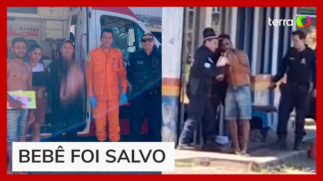 Bebê engasgada é salva por policiais militares no DF
