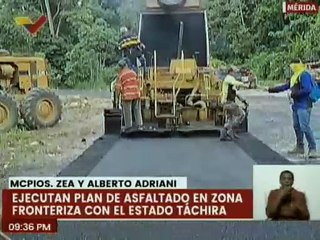 Mérida | Habitantes son beneficiados con trabajos de asfaltado en zonas fronterizas con el estado Táchira