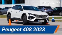 Peugeot 408 2023 - Maniobra de esquiva (moose test) y eslalon | km77.com
