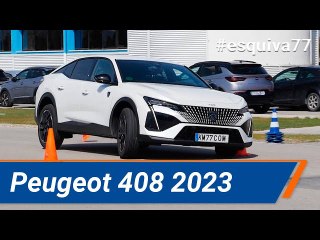 Peugeot 408 2023 - Maniobra de esquiva (moose test) y eslalon | km77.com