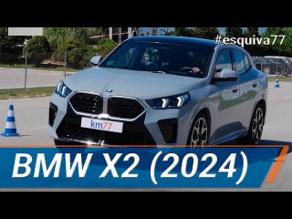 BMW X2 2024 - Maniobra de esquiva (moose test) y eslalon | km77.com