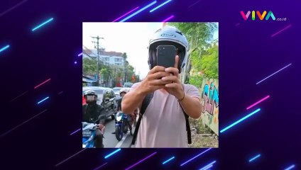 Bule Ini Tak Terima Ditegur Gegara Naik Motor Lewat Trotoar