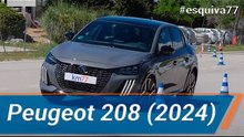 Peugeot 208 2024 - Maniobra de esquiva (moose test) y eslalon | km77.com
