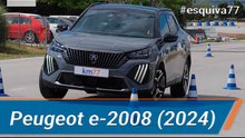 Peugeot e-2008 2024 - Maniobra de esquiva (moose test) y eslalon | km77.com