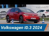 Volkswagen ID.3 2024 - Maniobra de esquiva (moose test) y eslalon | km77.com