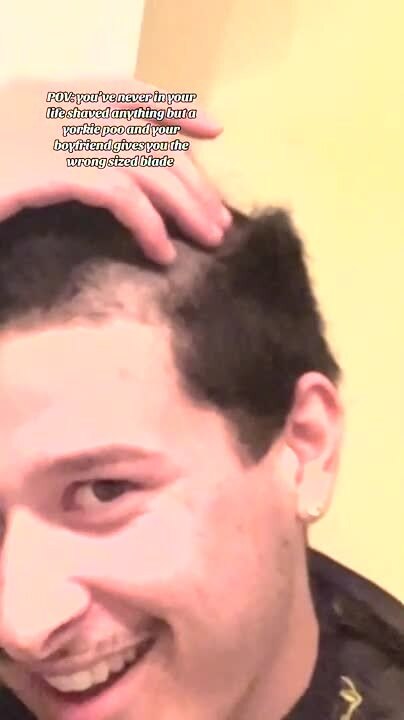 Woman Shaves Boyfriend's Head as He Puts Wrong Blade on Clipper