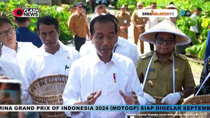 PRESIDEN JOKOWI TENGOK PANEN KOPI SAAT KUNJUNGAN KERJA KE LAMPUNG