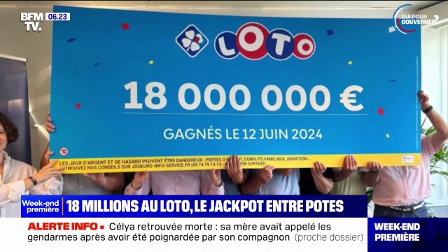 Un groupe de huit amis remporte 18 millions d'euros en Gironde