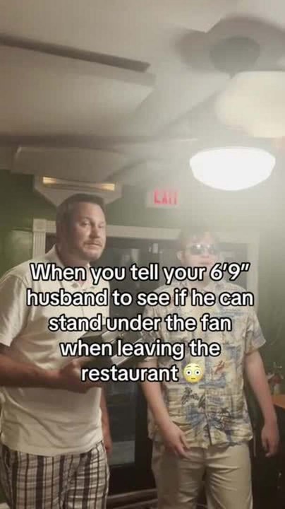 Ceiling Fan Hits Husband's Head