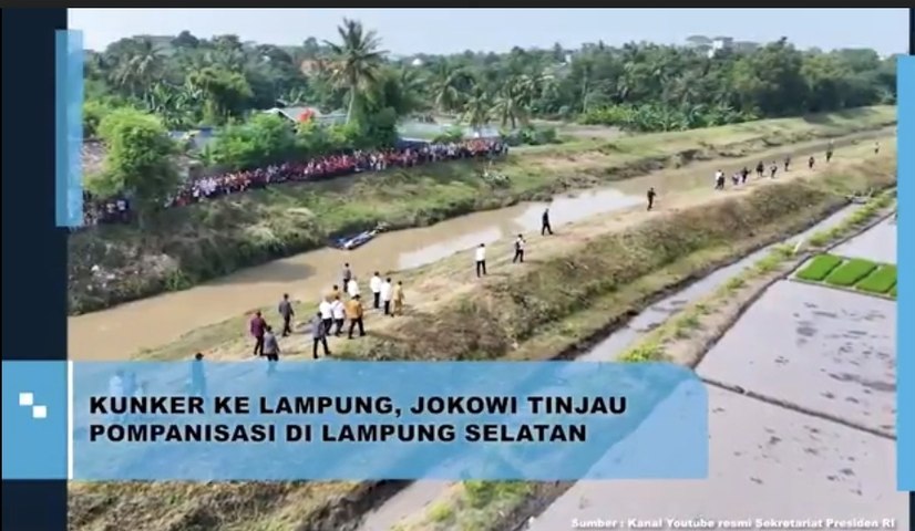 Kunker ke Lampung, Jokowi Tinjau Pompanisasi di Lampung Selatan