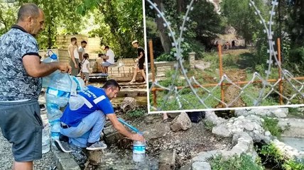 Bakterili kaynak suyunun çevresi kapatıldı, inanmayıp teli kestiler